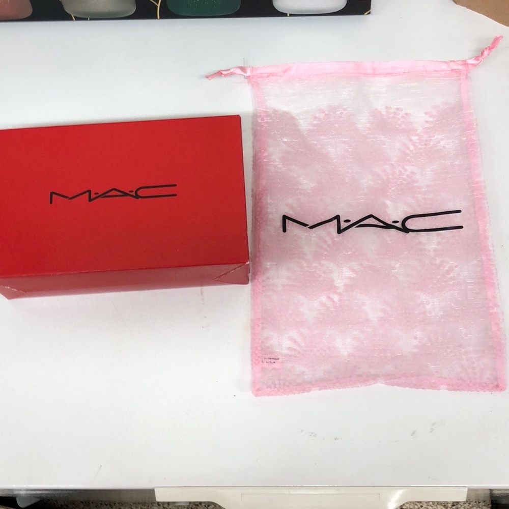 MAC Gift Red Box and Pink Shear Bag - 2pc MAC Logo